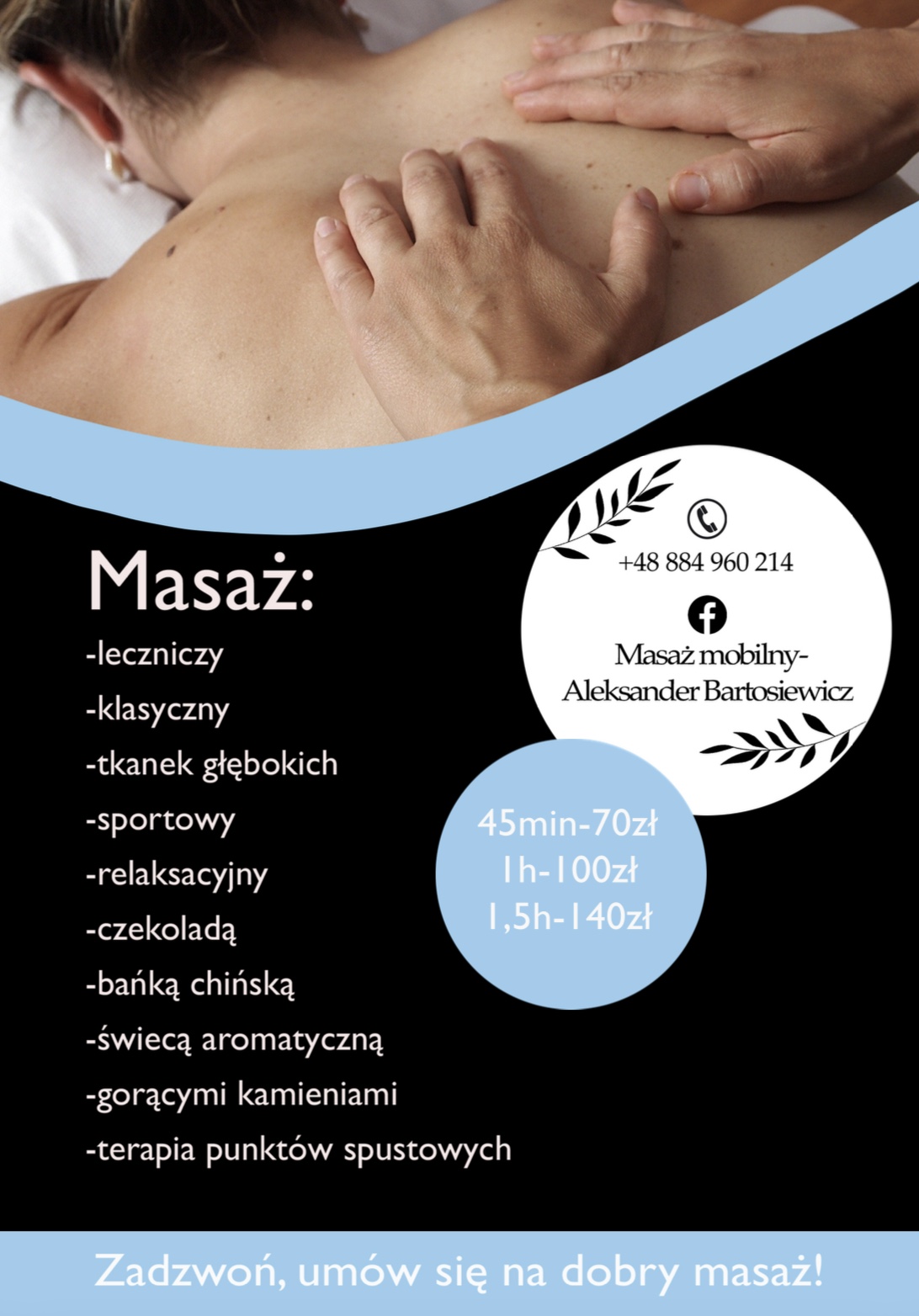 Oferta masażu mobilnego - usługi